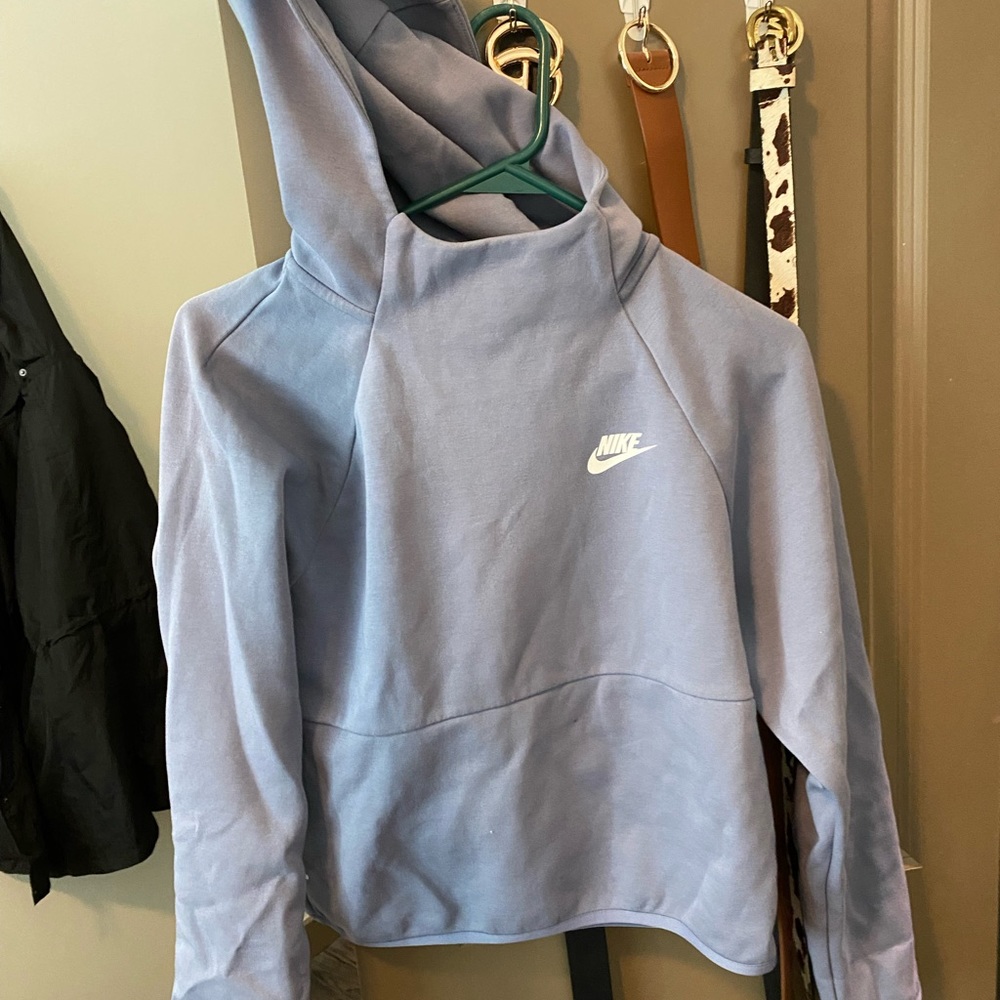 Purple Nike Mock Neck Crop Sweatshirt Hoodie